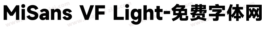 MiSans VF Light字体转换